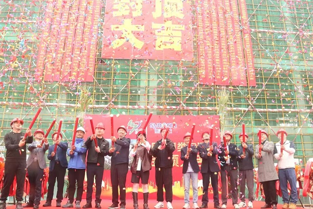 IM网页版登录入口_IM（中国）承建的特种树脂及其衍生新材料项目主体结构封顶仪式圆满举行