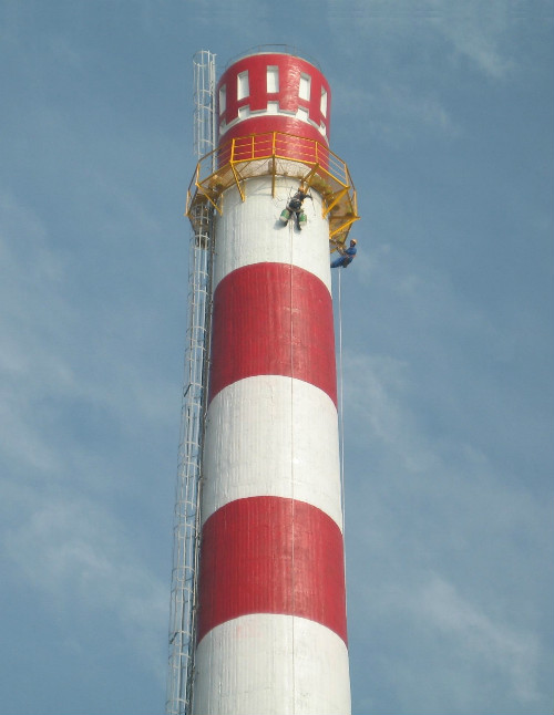 烟囱刷航标色环